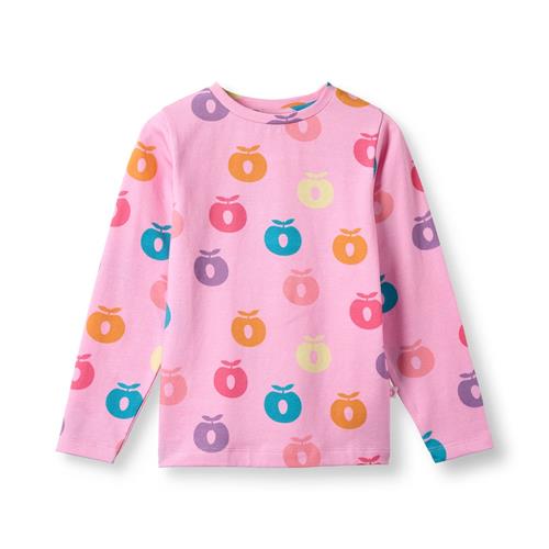 Småfolk Gala With Apples Langærmet T-shirt Pink Lilac  Pink lilac-1-2 Y  Lyserød  1-2 år  Piger