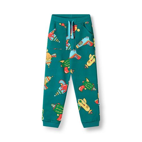 Småfolk Macoun With Space Blasters Joggingbukser Petroleum Green  Petroleum green-7-8 Y  Grøn  7-8 år  Drenge