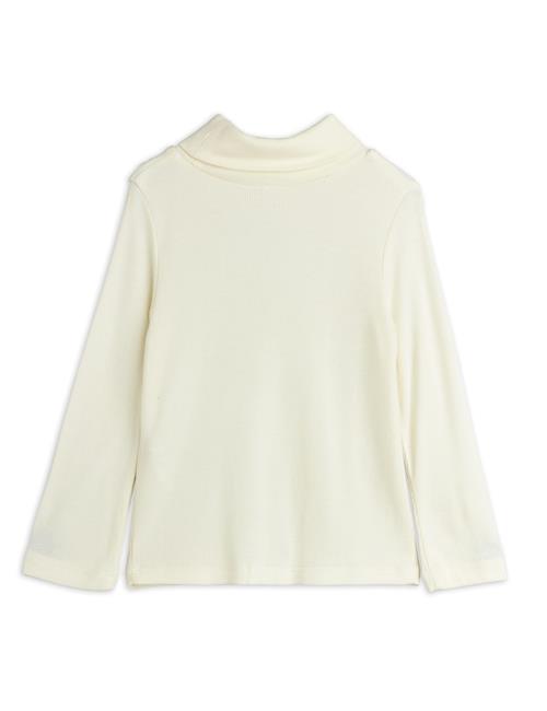 Mini Rodini Modal Rib Rullekrave Offwhite  Offwhite 116/122 cm  Hvid  80/86 cm  Drenge, Piger