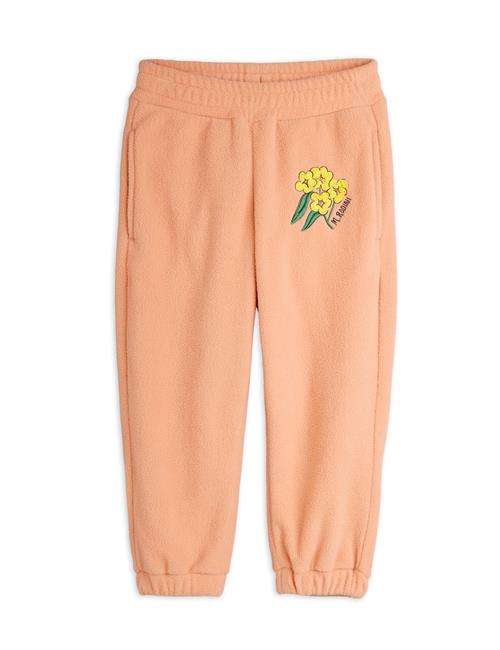 Mini Rodini Alpine Flowers Emb Fleece-bukser  Pink 116/122 cm  Lyserød  116/122 cm  Piger