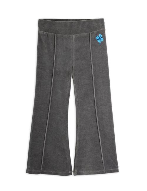 Mini Rodini Clover Flossede Bukser I Emb-velour  Grey 128/134 cm  Grå  128/134 cm  Piger