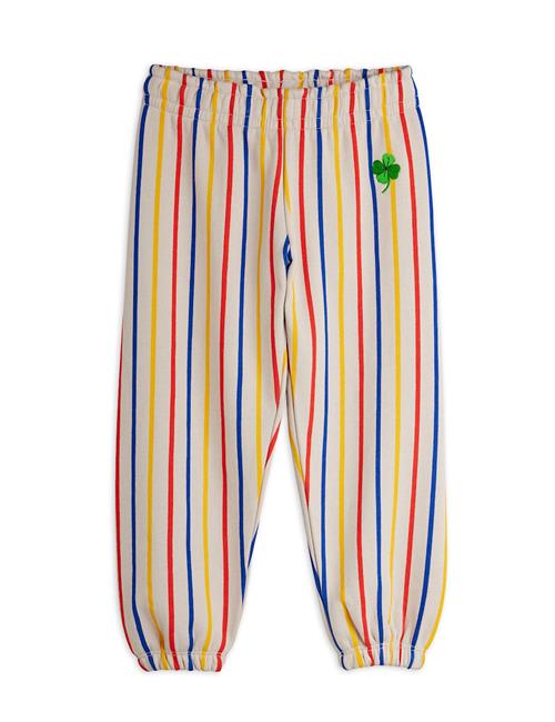 Mini Rodini GOTS Clover Emb Joggingbukser Multi  Multi 116/122 cm  Hvid  116/122 cm  Drenge