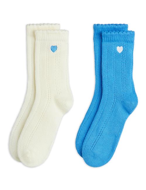 Mini Rodini Pointelle 2-pak Sokker Multi  Multi 36-39 EU  Hvid  36-39 EU  Piger