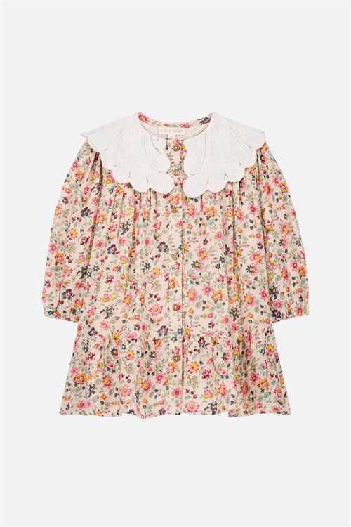 Louise Misha Heidi Vævet Kjole Cream Wild Flowers  Cream Wild Flowers-6 Y  Creme  6 år  Piger