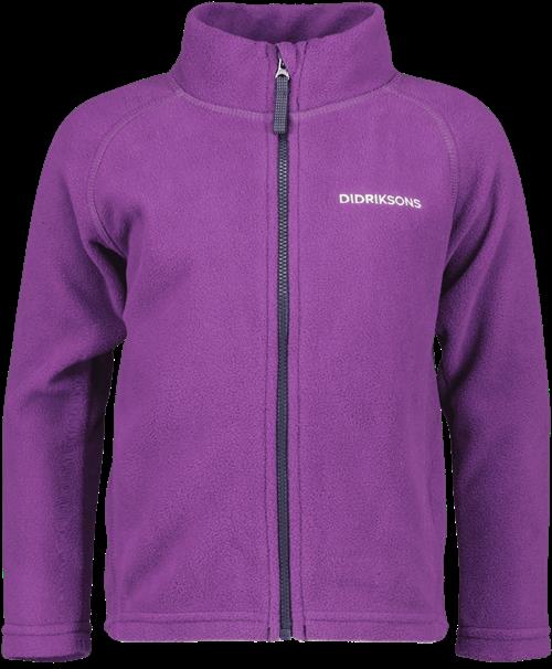 Didriksons Monte Kids 10 Jumper Med Fuld Lynlås Royal Purple  Royal Purple-90 cm  Lilla  90 cm  Piger