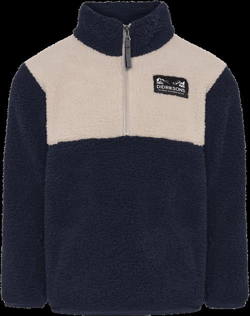 Didriksons Gosig Kids Jumper Med Halv Lynlås Navy  Navy-80 cm  Marineblå  80 cm  Drenge, Piger