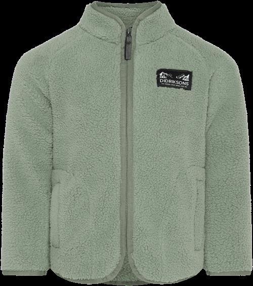 Didriksons Gibbs Kids 2 Jumper Med Halv Lynlås Light Moss  Light Moss-80 cm  Grøn  80 cm  Drenge, Piger
