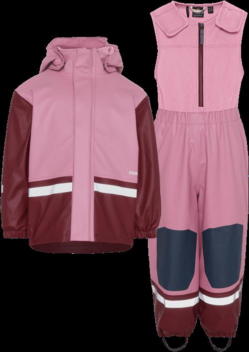 Didriksons Boardman Kids 12 Regnsæt Heather Pink  Heather Pink-80 cm Rain Lyserød  80 cm  Piger
