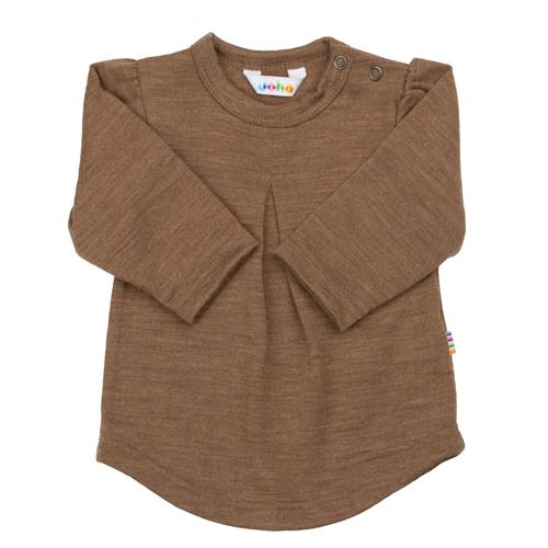 Joha Langærmet Uldbluse Warm Brown  Warm brown-100 cm Uld Brun  100 cm  Drenge, Piger