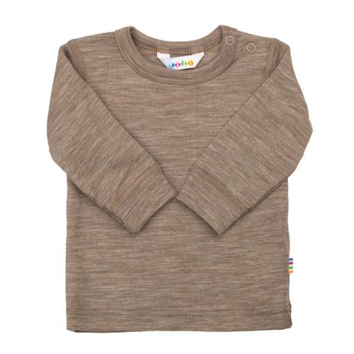 Joha Langærmet Uldtop Beige Melange  Beige Melange-70 cm Wool Beige  70 cm  Drenge, Piger