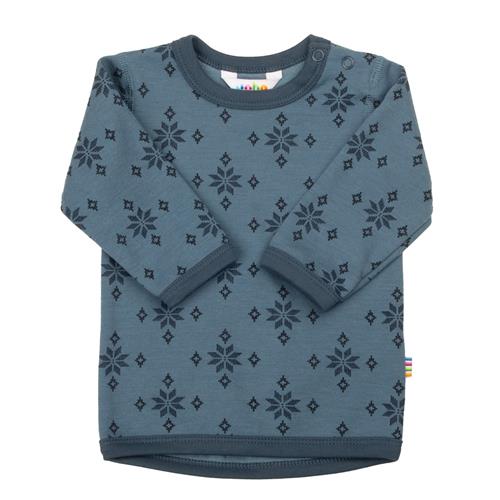 Joha Langærmet Uldtop Blue  Blue-80 cm Uld Blå  80 cm  Drenge