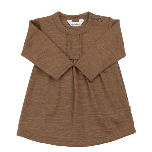 Joha Kjole I Uld Warm Brown  Warm brown-90 cm Uld Brun  90 cm  Piger