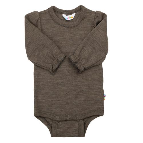 Joha Uldbaby Body Brown Melange  Brown Melange-80 cm Wool Brun  80 cm  Drenge, Piger