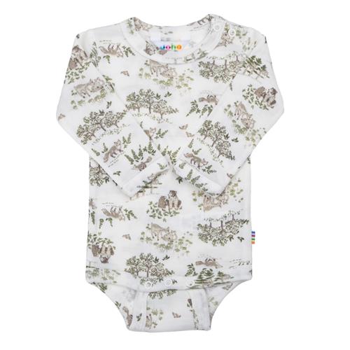 Joha Uldbaby Body Off White  Off white-100 cm Wool Hvid  100 cm  Drenge, Piger