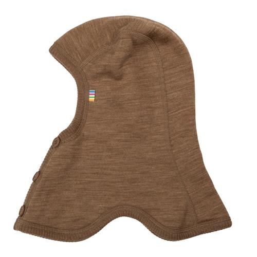 Joha Balaclava I Uld Med Knapper Warm Brown  Warm brown-50 cm Wool Brun  50 cm  Drenge, Piger