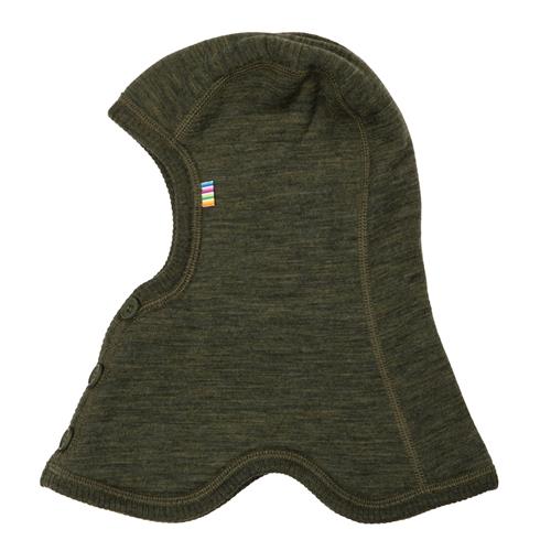 Joha Balaclava I Uld Med Knapper Moss Green  Moss green-50 cm Wool Grøn  50 cm  Drenge, Piger