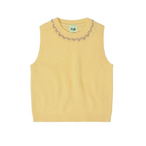 FUB Lammeuldsvest Wheat  Wheat-140 cm  Beige  140 cm  Drenge, Piger