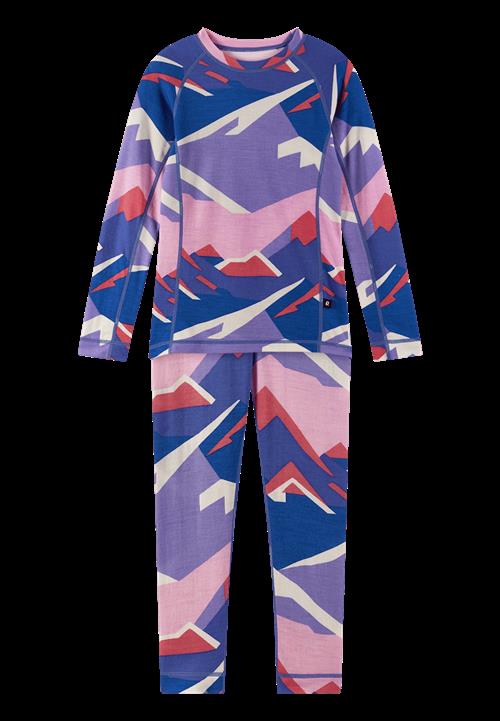 Reima Taitoa Base Layer-sæt I Uld Breezy Violet  Breezy Violet-90 cm Uld Lilla  90 cm  Drenge, Piger