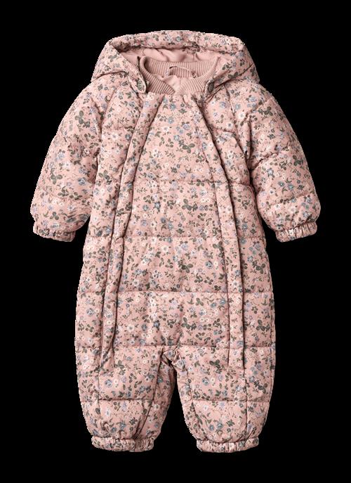Wheat Edem Baby Puffer Heldragt Rose Powder Flowers  Rose Powder Flowers 3-6 months  Lyserød  3-6 måneder  Piger