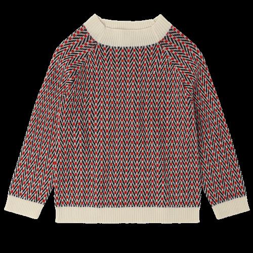 FUB Sildebenssweater I Uld Ecru  Ecru-120 cm Uld Beige  120 cm  Drenge, Piger