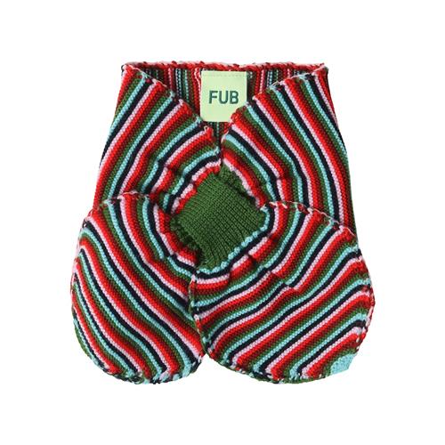FUB Tørklæde Af Uld Til Slædekørsel Multi Stripe  Multi Stripe-80/90 cm Uld Rød  80/90 cm  Drenge, Piger