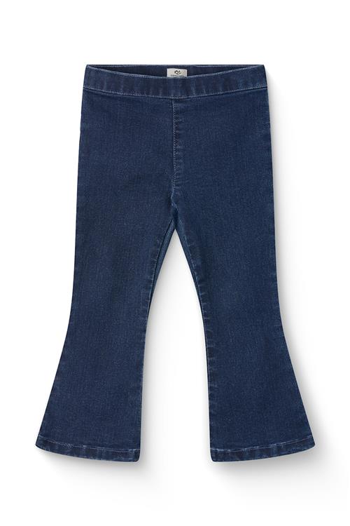 Copenhagen Colors Flare Super Stretch Jeggings Dark Indigo Blue Washed  Dark Indigo Blue Washed 122 cm  Blå  122 cm  Piger