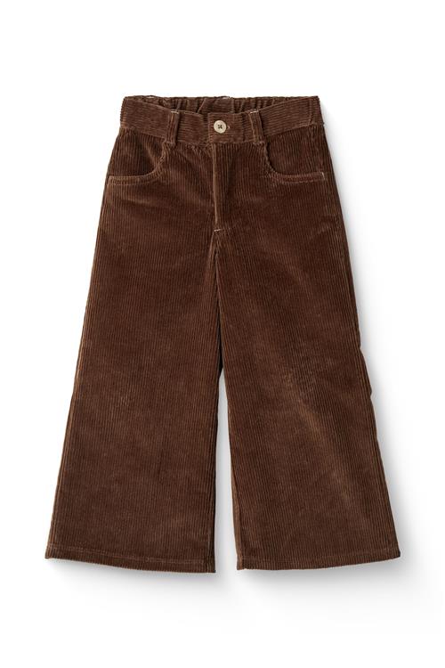 Copenhagen Colors Fløjlsbukser Med Brede Ben Dark Brown  Dark Brown  98 cm  Brun  98 cm  Piger