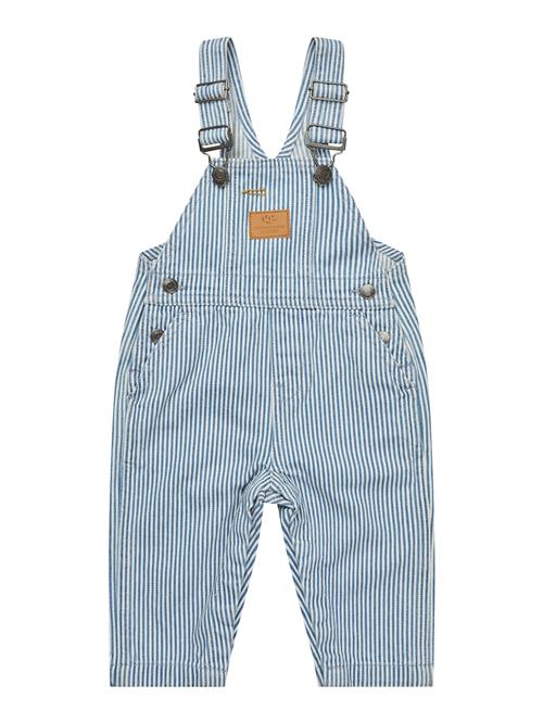 Copenhagen Colors GOTS Dungarees I Babytwill Denim Blue Stripe  Denim Blue Stripe 74 cm  Blå  74 cm  Drenge