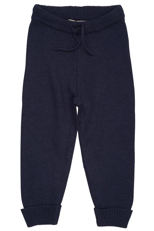 Copenhagen Colors Hyggelige Bukser I Merinould Navy  Navy 104 cm Wool Marineblå  104 cm  Drenge