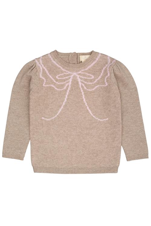 Copenhagen Colors Cashmere Bow Deco Bluse Sand Bubblegum  Sand Bubblegum 116 cm  Brun  116 cm  Piger