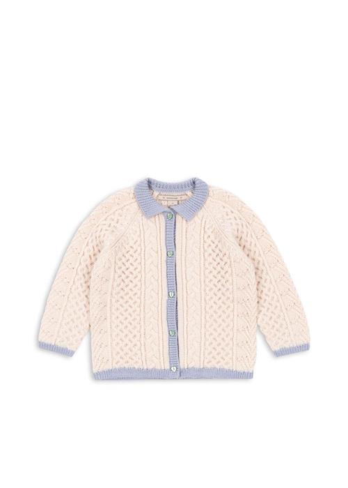 Konges Sløjd Emma Cardigan I Merinould Off White  Off White 18 months Wool Hvid  18 måneder  Piger