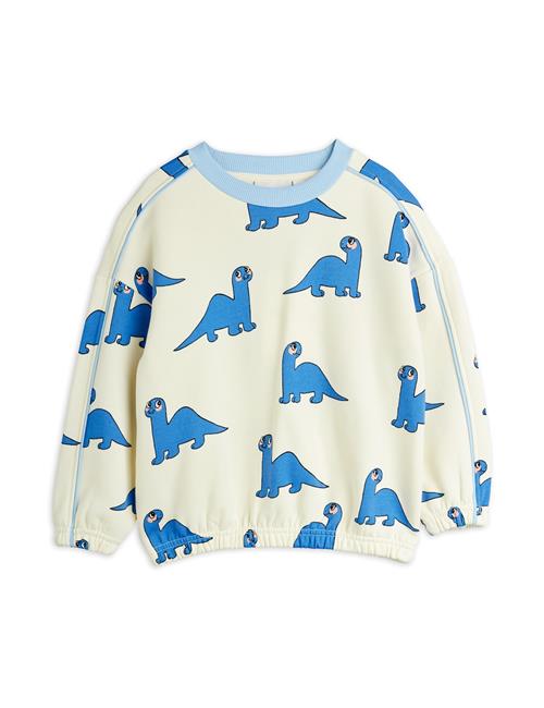 Mini Rodini GOTS Dino Sweatshirt Offwhite  Offwhite 116/122 cm  Hvid  116/122 cm  Drenge