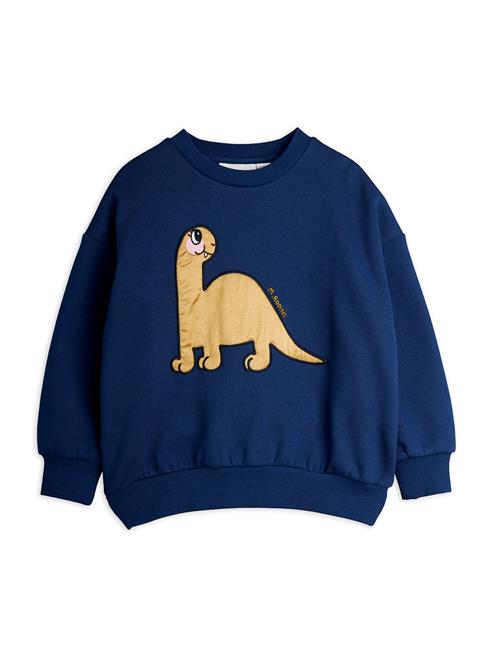 Mini Rodini GOTS Dino Sweatshirt Blue  Blue 128/134 cm  Blå  128/134 cm  Drenge
