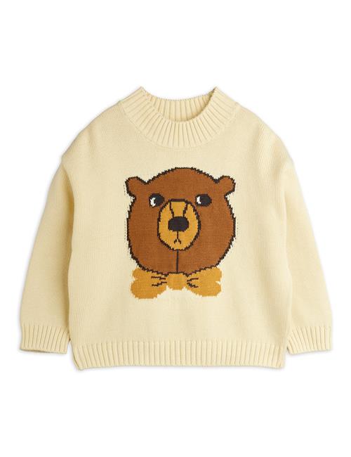 Mini Rodini Bear Intarsia Knit Sweater Offwhite Offwhite 140/146 cm  Hvid  140/146 cm  Drenge