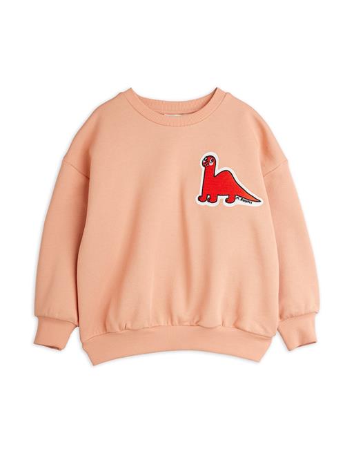 Mini Rodini GOTS Dino Patch-sweater Pink  Pink 104/110 cm  Lyserød  104/110 cm  Piger