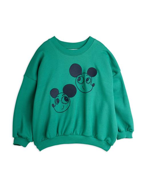Mini Rodini GOTS Ritzratz Sweatshirt Green  Green 80/86 cm  Grøn  80/86 cm  Piger