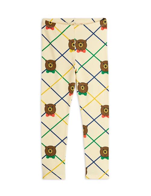 Mini Rodini GOTS Bear Ternede Leggings Offwhite  Offwhite 92/98 cm  Hvid  92/98 cm  Drenge