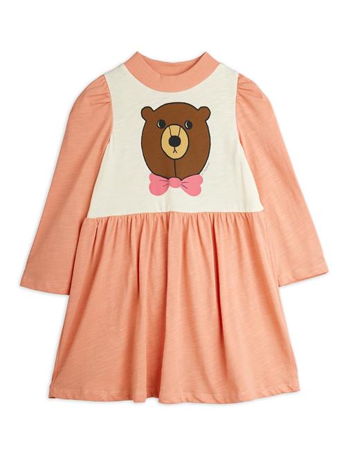 Mini Rodini GOTS Bear Kjole Med Lange Ærmer Pink  Pink 104/110 cm  Lyserød  104/110 cm  Piger