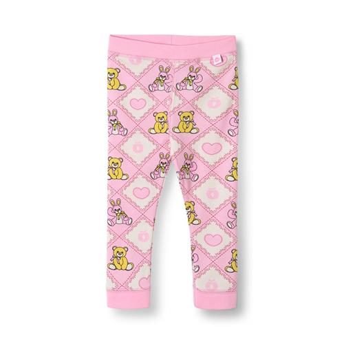 Småfolk Elstar Leggings Til Baby Med Bamser Pink Lace  Lace-62 cm  Lyserød  62 cm  Piger