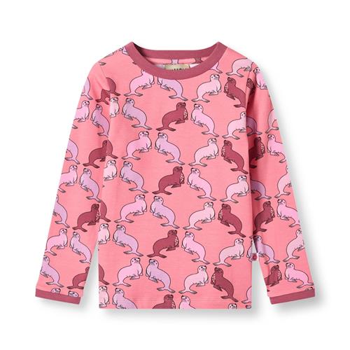 Småfolk Elstar Langærmet Top Med Søløver Pink Mauve Rose  Mauve Rose-4-5 Y  Lyserød  4-5 år  Piger