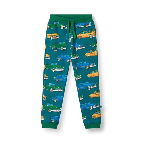 Småfolk Macoun Joggingbukser Med Biler Beige Petroleum Green  Petroleum Green-7-8 Y  Grøn  7-8 år  Drenge