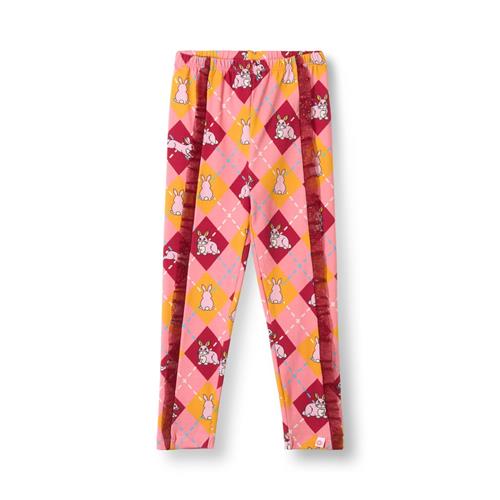 Småfolk Vilberie Leggings Med Kaniner Pink Galah  Galah-5-6 Y  Lyserød  5-6 år  Piger