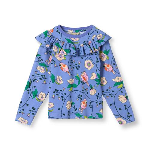 Småfolk Pinova Langærmet Top Med Fugle Og Blomster Lilla Purple Delight  Purple delight-2-3 Y  Lilla  2-3 år  Piger