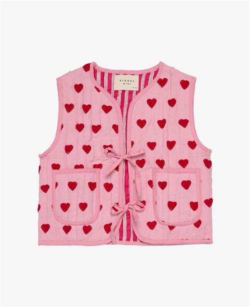 Sissel Edelbo Honey MINI Vest Pink Tiny Red  Tiny Red 7-8 Y  Lyserød  7-8 år  Piger