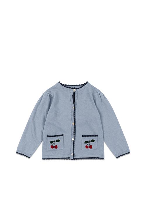 Konges Sløjd Alexa Strikket Cardigan Blue Fog  Blue Fog 12 months  Blå  12 måneder  Piger