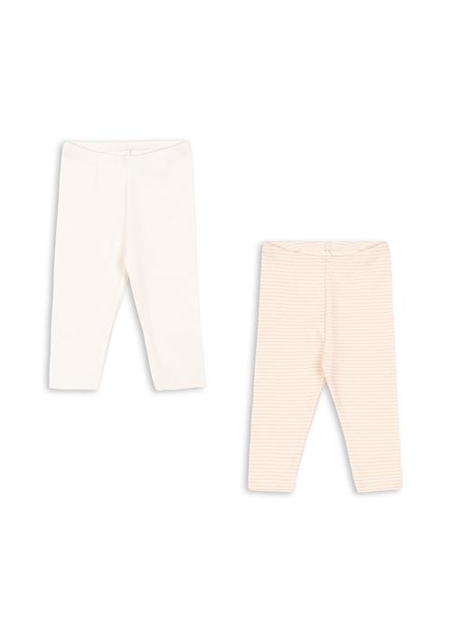 Fanga Fontana Fio Stribet 2-pak Bukser Blush Mix  Blush Mix 12 months  Lyserød  12 måneder  Piger