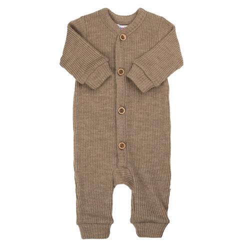 Joha Jumpsuit I Uld Beige Melange  Beige Melange-100 cm  Beige  100 cm  Drenge