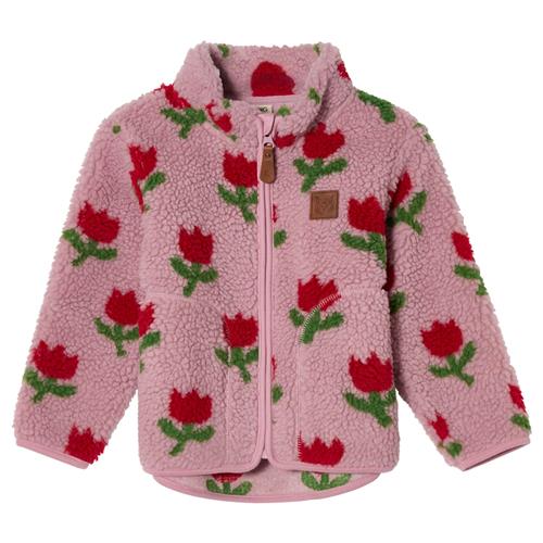 Kuling Austin Pile Fleece-jakke Tulips  Tulips 86 cm  Lyserød  86 cm  Piger
