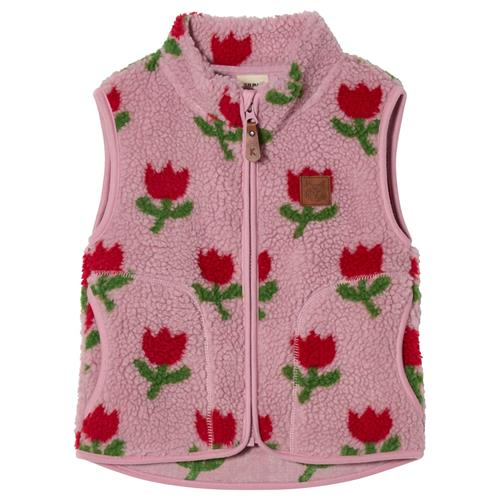 Kuling Austin Pile Fleece-vest Tulips Tulips 116 cm  Lyserød  116 cm  Piger