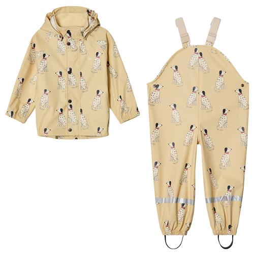Kuling San Marino Uforet Regnsæt Pale Yellow Dalmatian Pale Yellow Dalmatian 134/140 cm Rain Gul  134/140 cm  Drenge, Piger